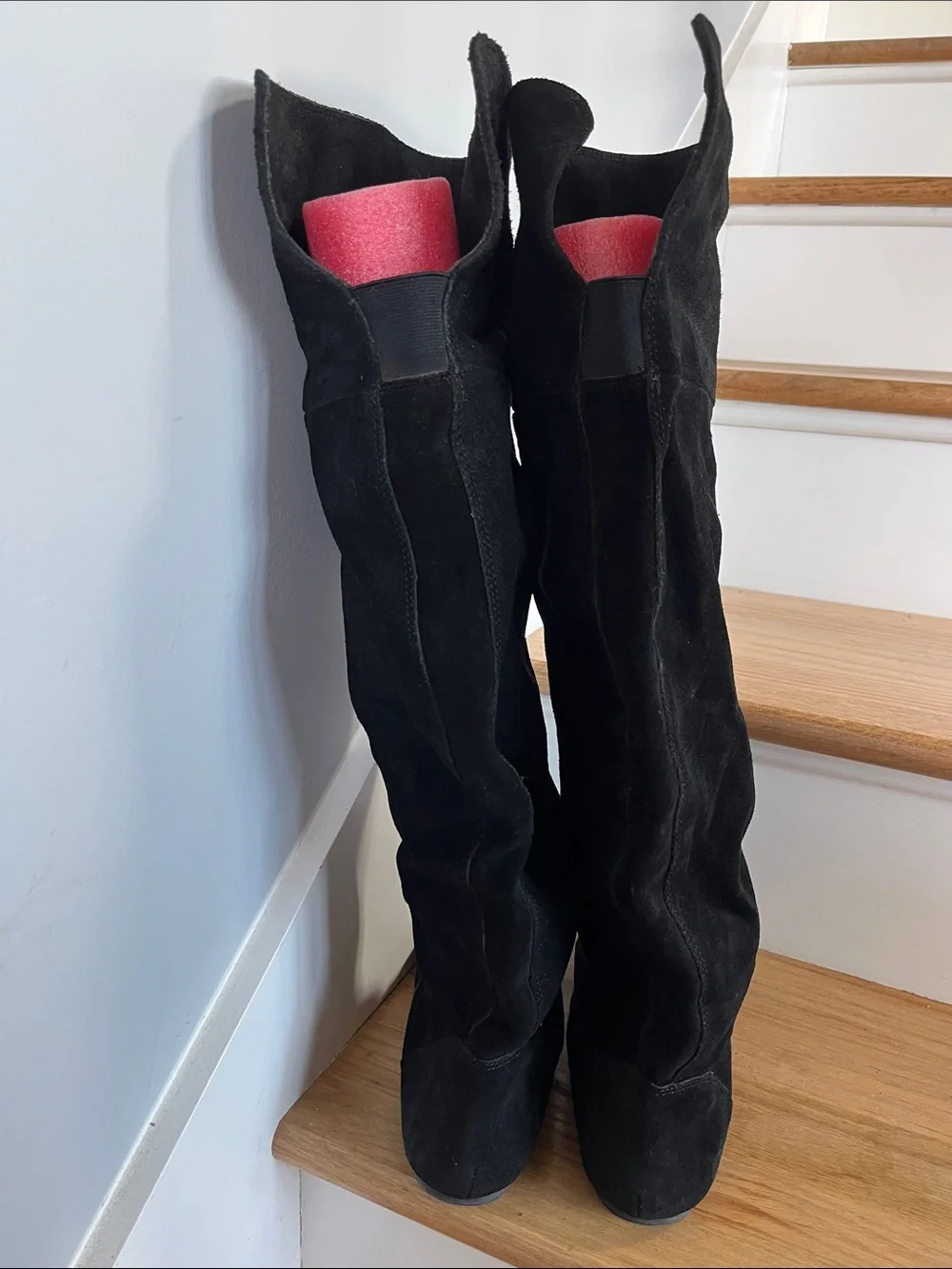 Gianni Bini Black Suede Over-the-Knee Boots